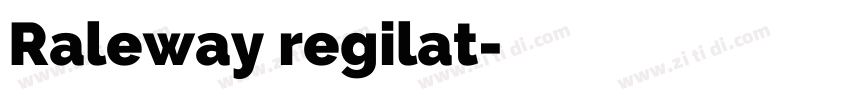 Raleway regilat字体转换